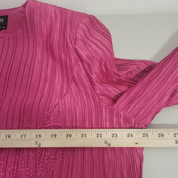 Natasia Collection New York 2 Piece Jacket Skirt Set Pink Womens Size 20 Formal - Picture 9 of 14